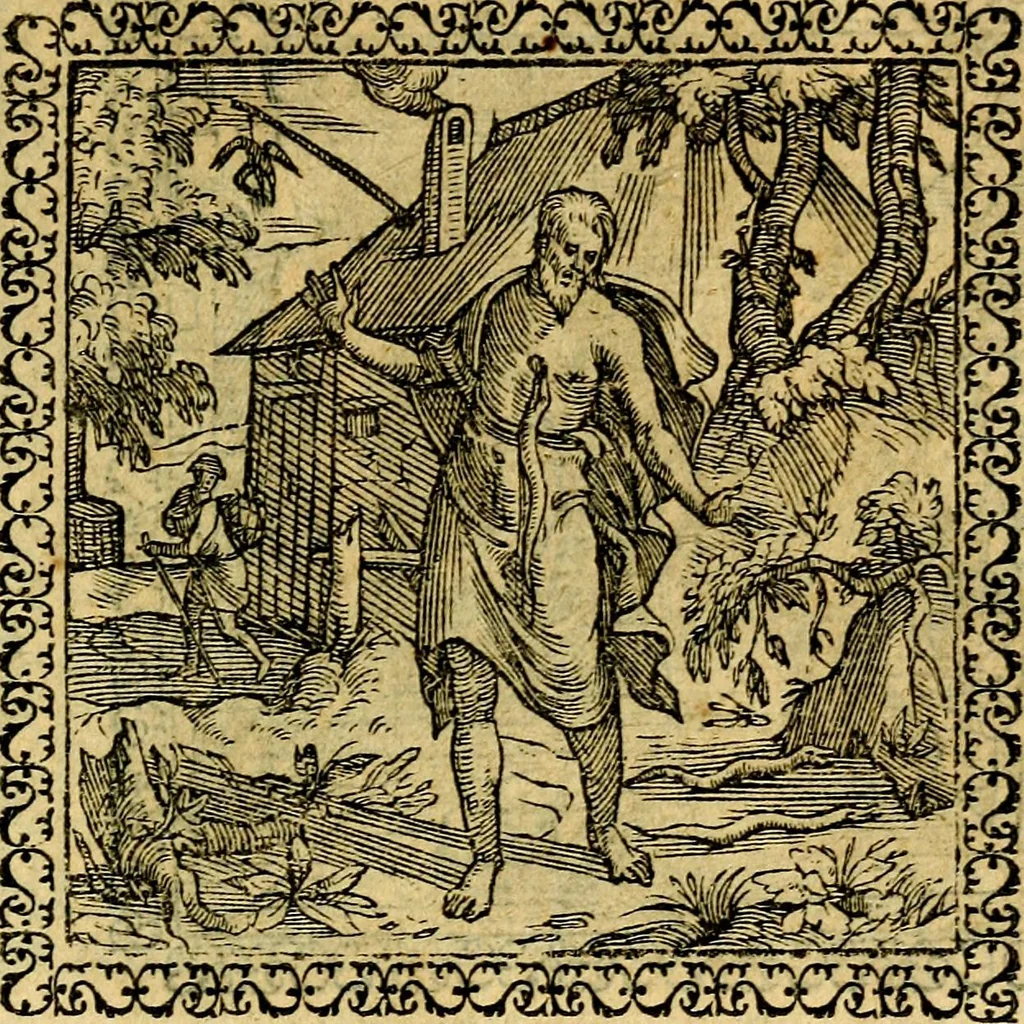 An illustration from Emblemata, et aliqvot nvmmi antiqvi operis, 1566, leaf 210