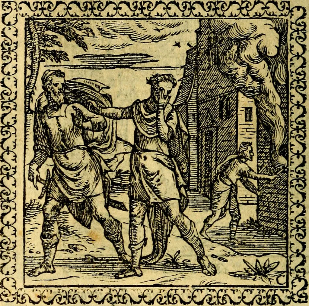 An illustration from Emblemata, et aliqvot nvmmi antiqvi operis, 1566, leaf 213