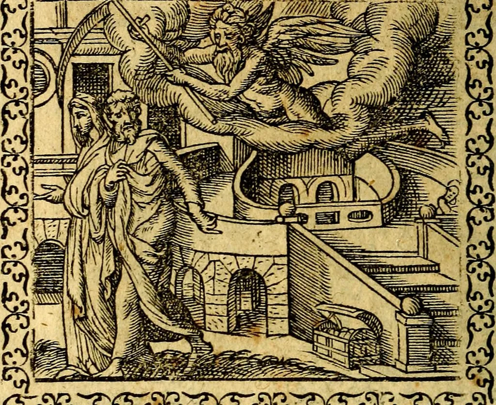 An illustration from Emblemata, et aliqvot nvmmi antiqvi operis, 1566, leaf 23
