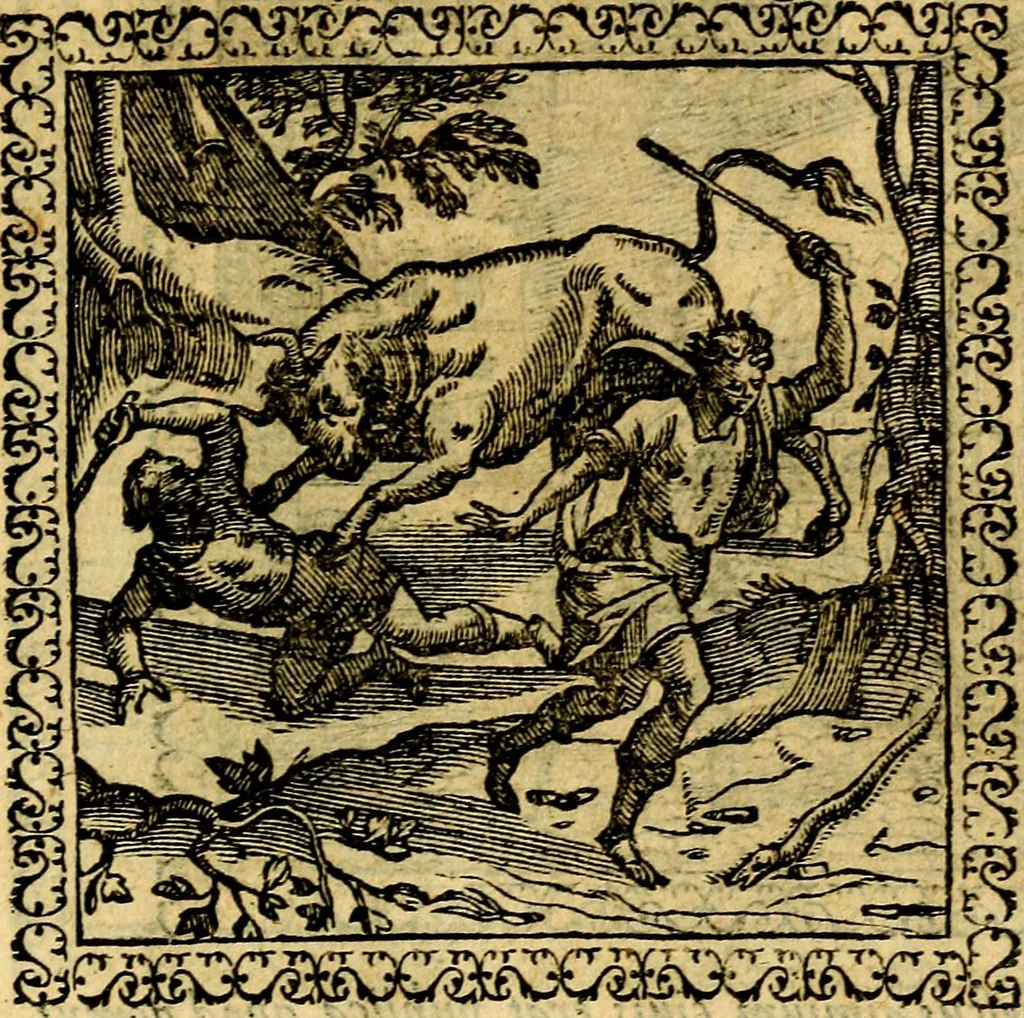 An illustration from Emblemata, et aliqvot nvmmi antiqvi operis, 1566, leaf 238