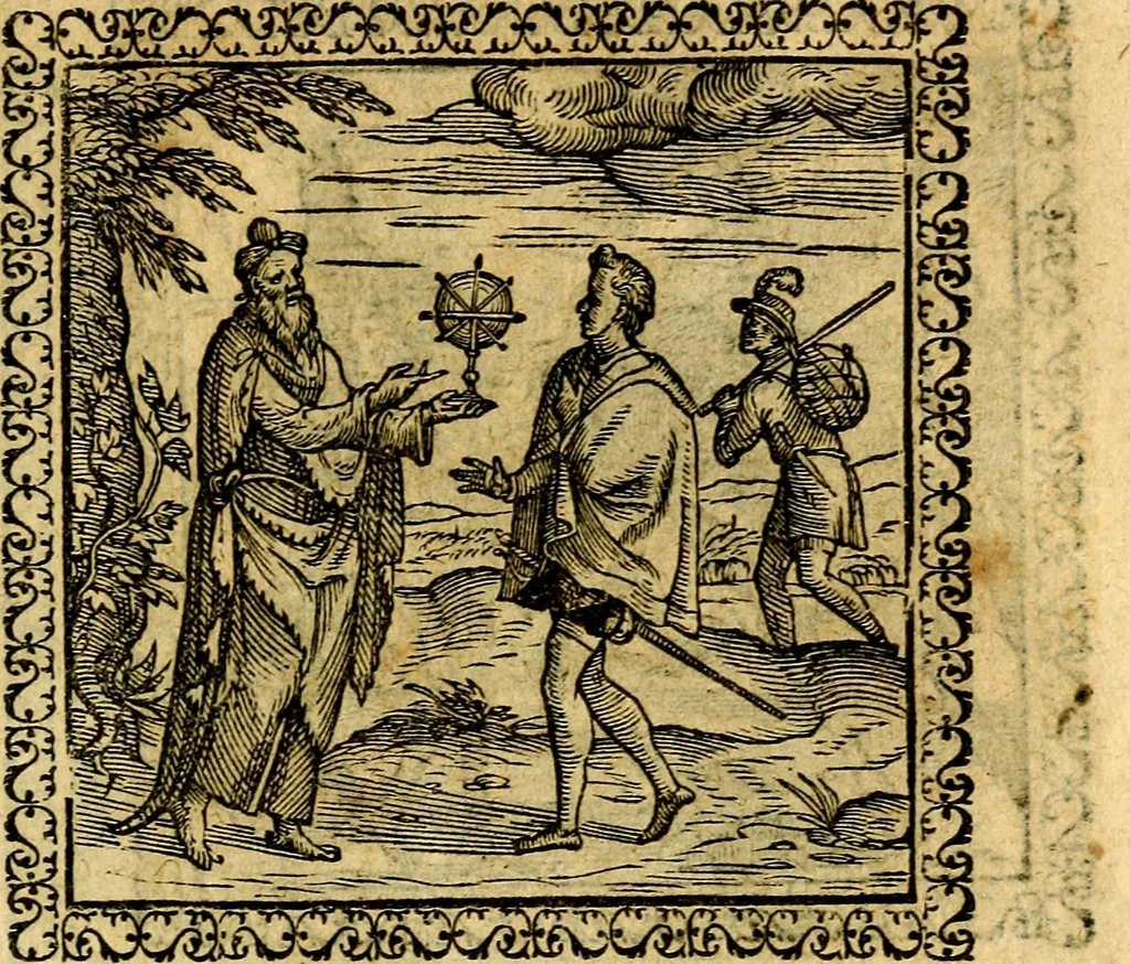 An illustration from Emblemata, et aliqvot nvmmi antiqvi operis, 1566, leaf 240