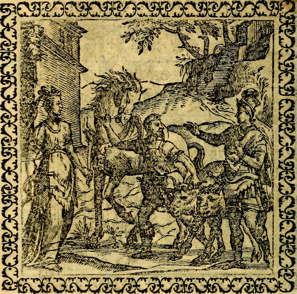 An illustration from Emblemata, et aliqvot nvmmi antiqvi operis, 1566, leaf 255