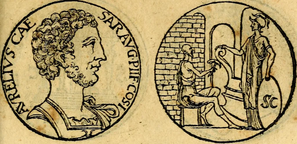 An illustration from Emblemata, et aliqvot nvmmi antiqvi operis, 1566, leaf 262