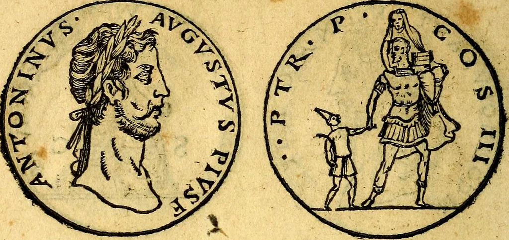 An illustration from Emblemata, et aliqvot nvmmi antiqvi operis, 1566, leaf 271
