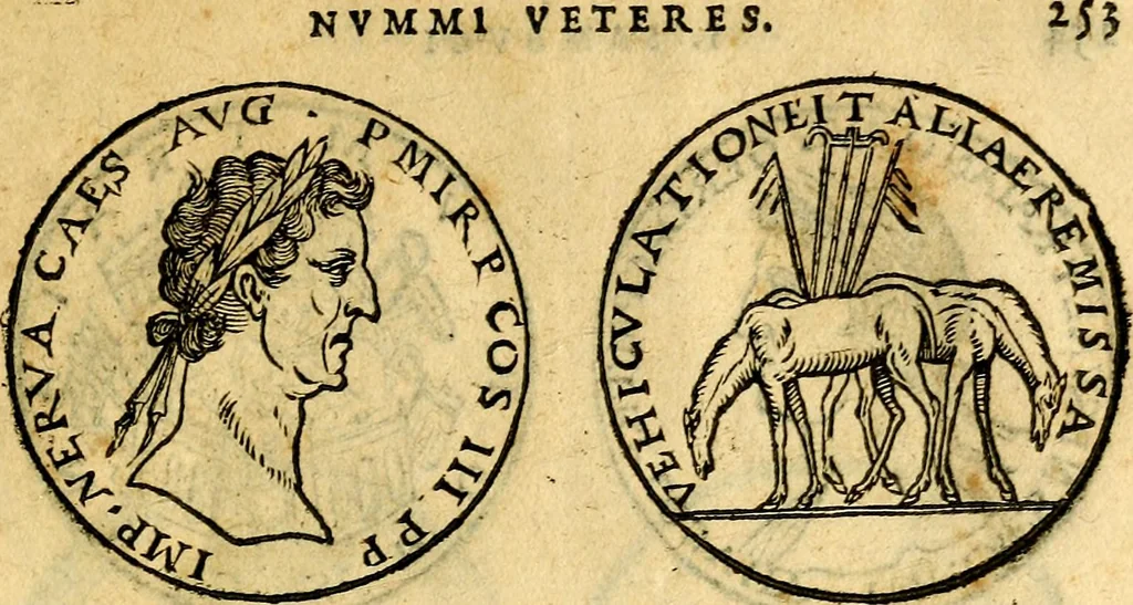 An illustration from Emblemata, et aliqvot nvmmi antiqvi operis, 1566, leaf 272
