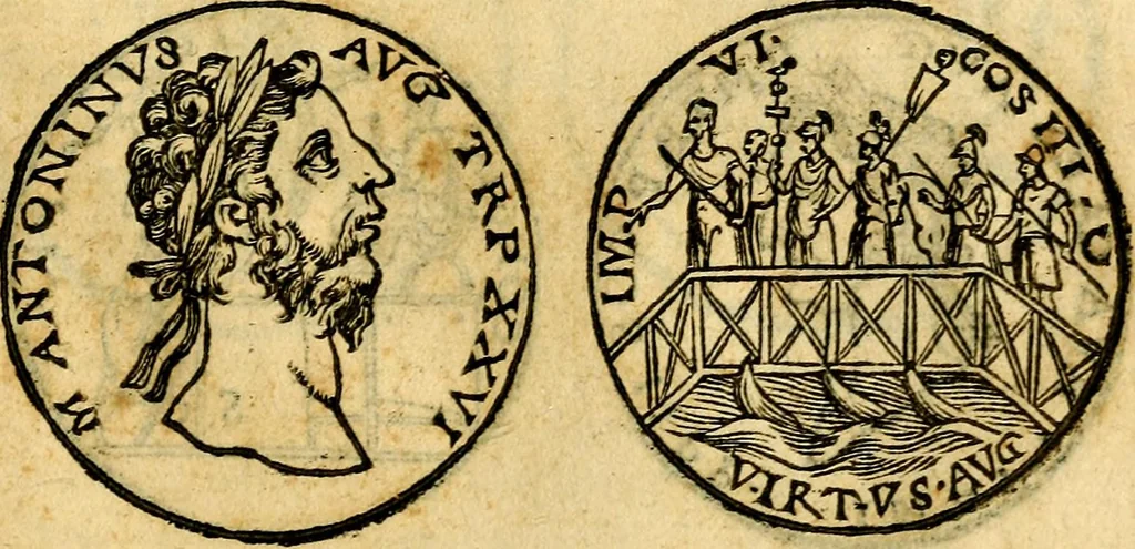 An illustration from Emblemata, et aliqvot nvmmi antiqvi operis, 1566, leaf 272