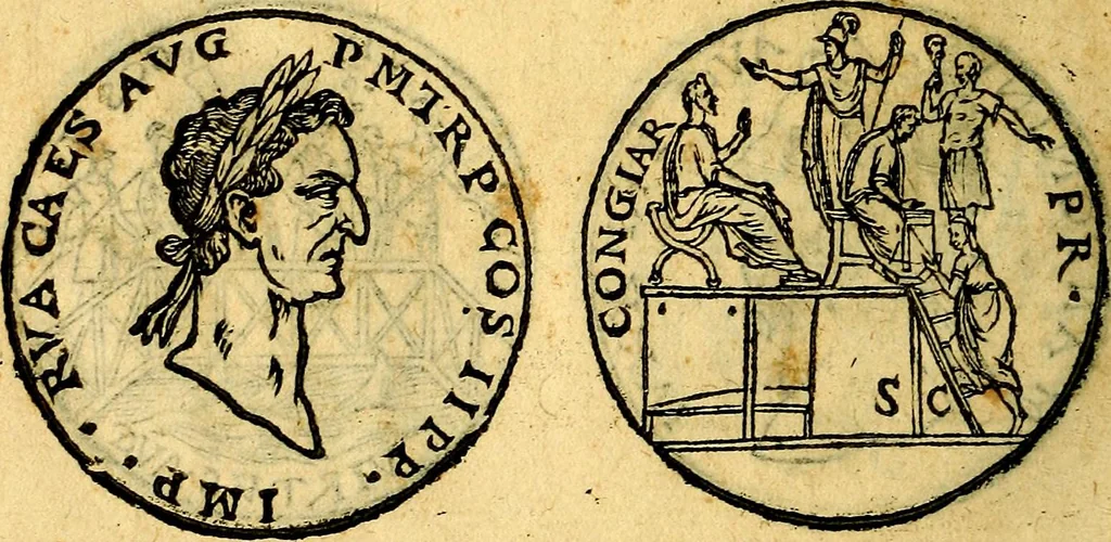 An illustration from Emblemata, et aliqvot nvmmi antiqvi operis, 1566, leaf 273
