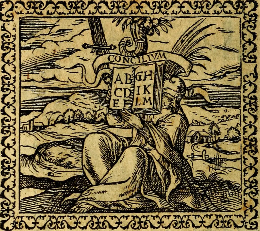 An illustration from Emblemata, et aliqvot nvmmi antiqvi operis, 1566, leaf 33