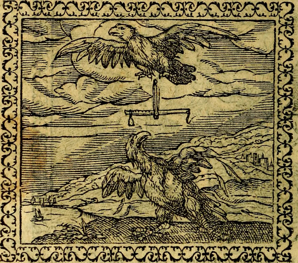 An illustration from Emblemata, et aliqvot nvmmi antiqvi operis, 1566, leaf 37
