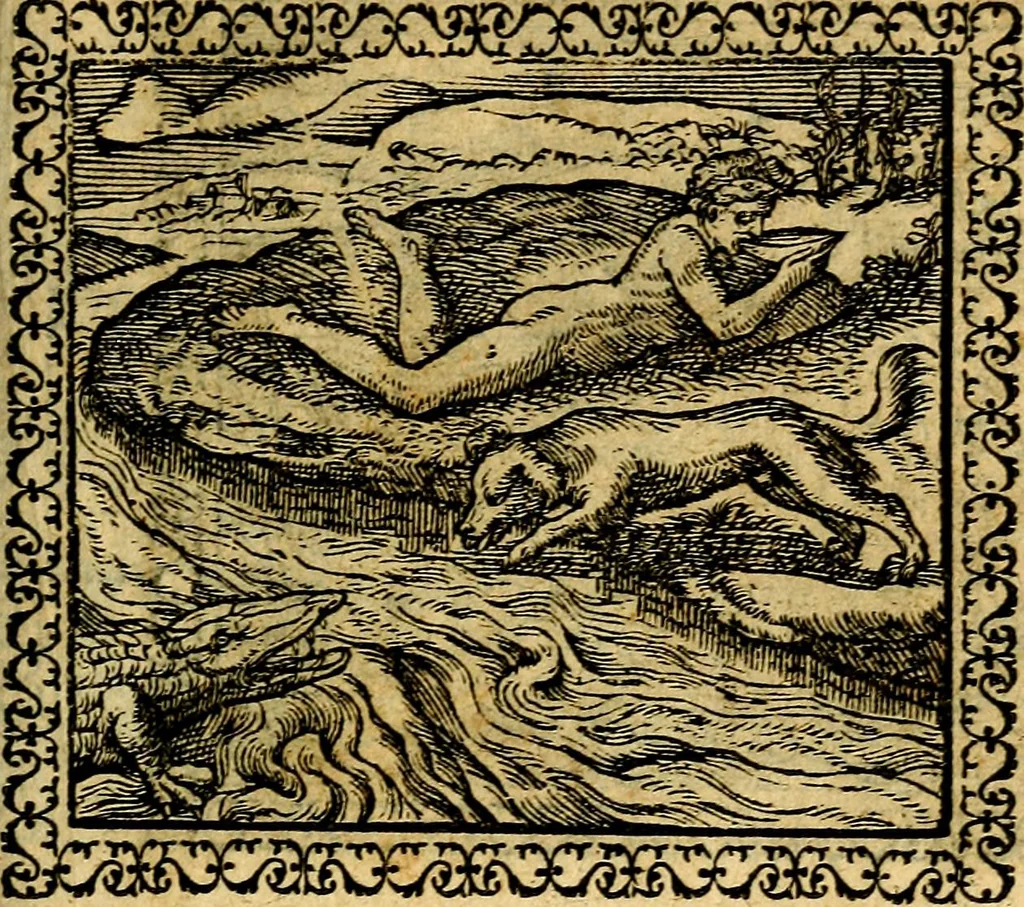 An illustration from Emblemata, et aliqvot nvmmi antiqvi operis, 1566, leaf 40