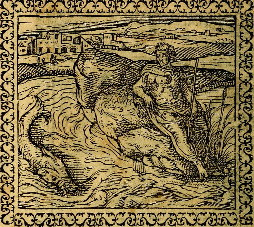 An illustration from Emblemata, et aliqvot nvmmi antiqvi operis, 1566, leaf 41
