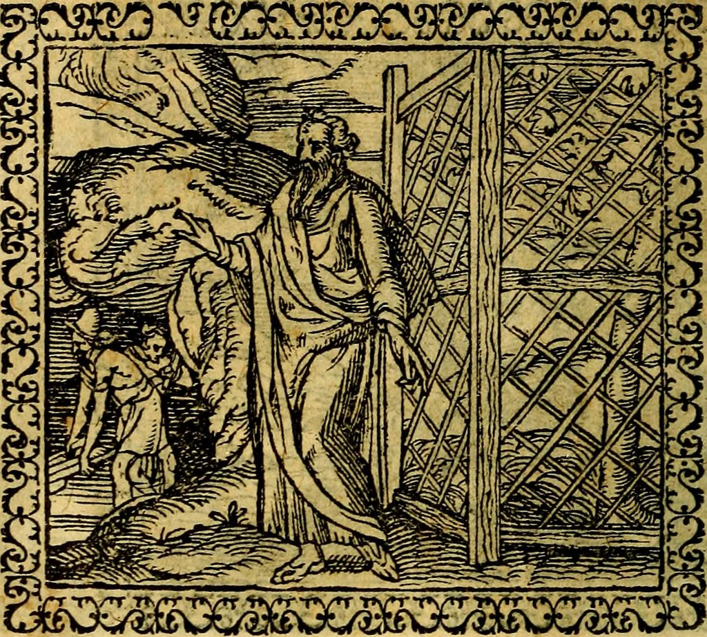 An illustration from Emblemata, et aliqvot nvmmi antiqvi operis, 1566, leaf 51