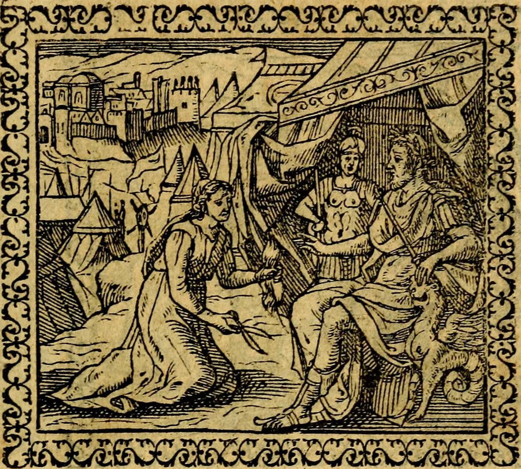 An illustration from Emblemata, et aliqvot nvmmi antiqvi operis, 1566, leaf 54