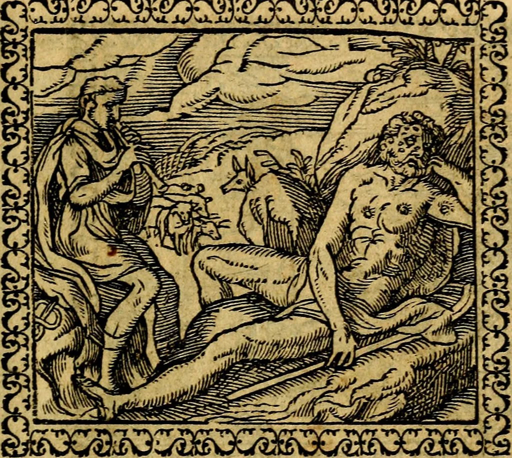 An illustration from Emblemata, et aliqvot nvmmi antiqvi operis, 1566, leaf 56