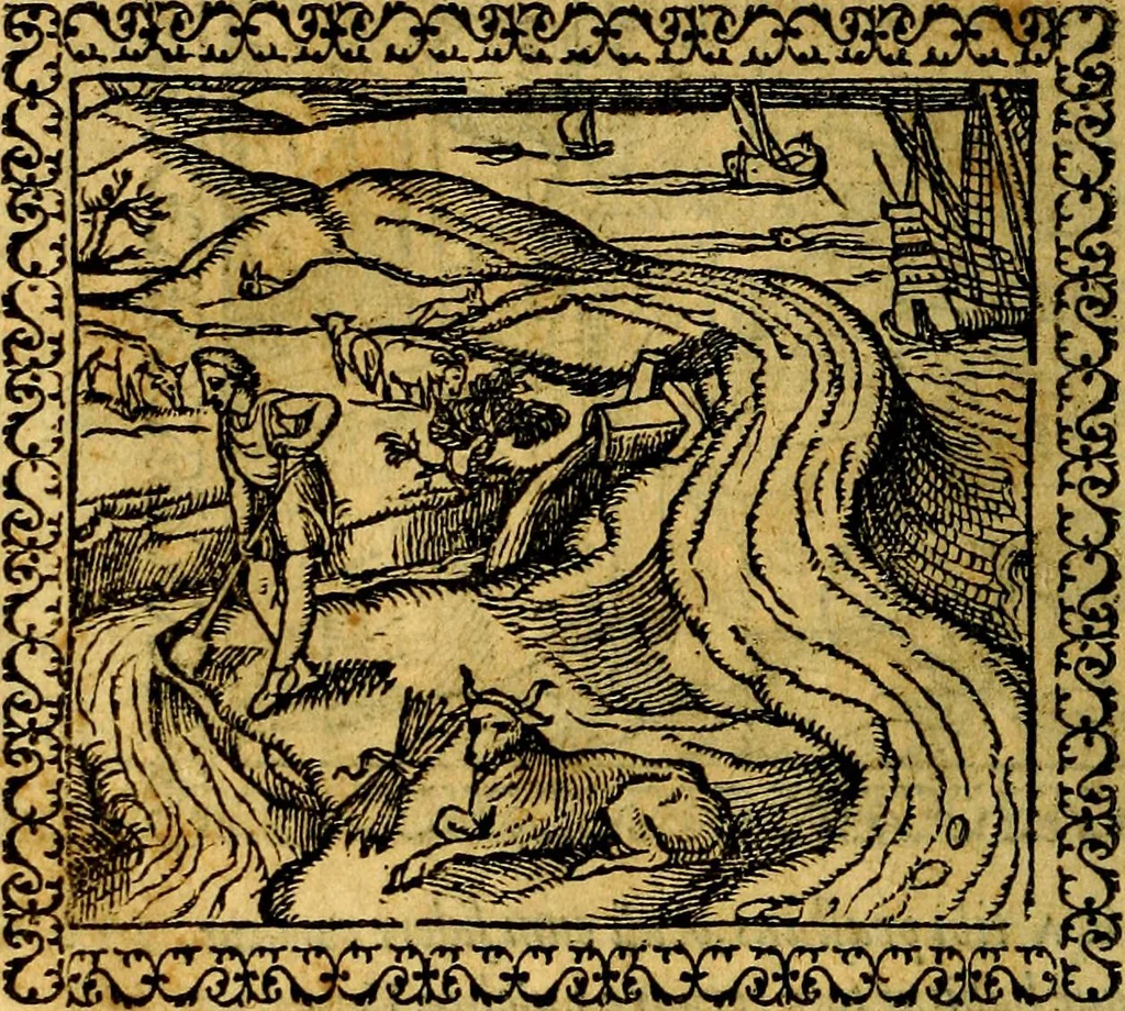 An illustration from Emblemata, et aliqvot nvmmi antiqvi operis, 1566, leaf 65