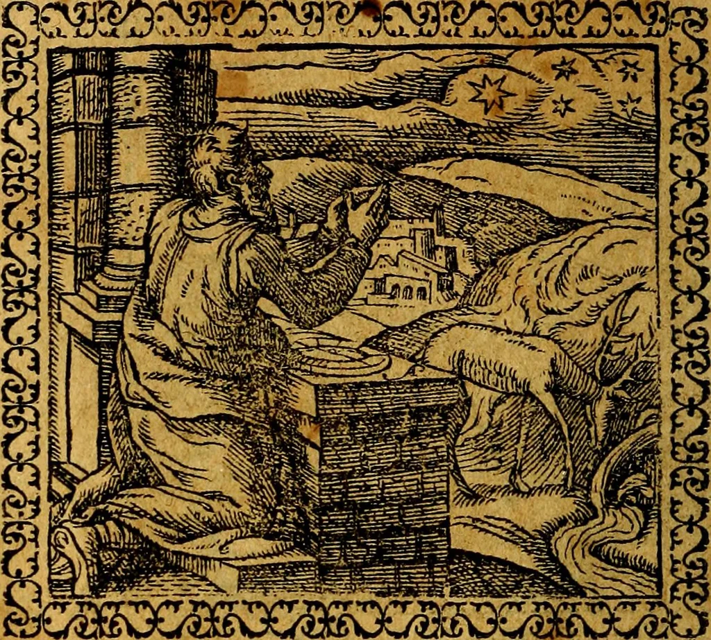 An illustration from Emblemata, et aliqvot nvmmi antiqvi operis, 1566, leaf 75