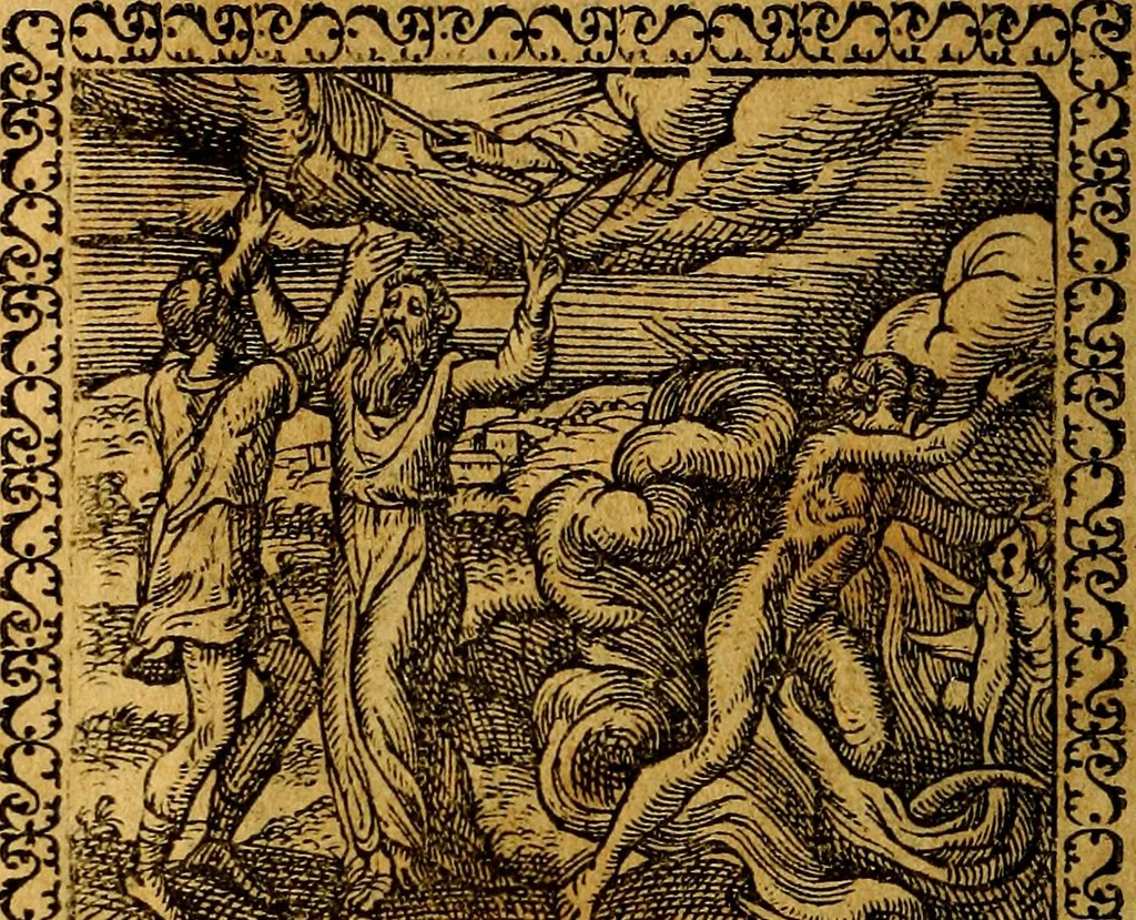 An illustration from Emblemata, et aliqvot nvmmi antiqvi operis, 1566, leaf 77