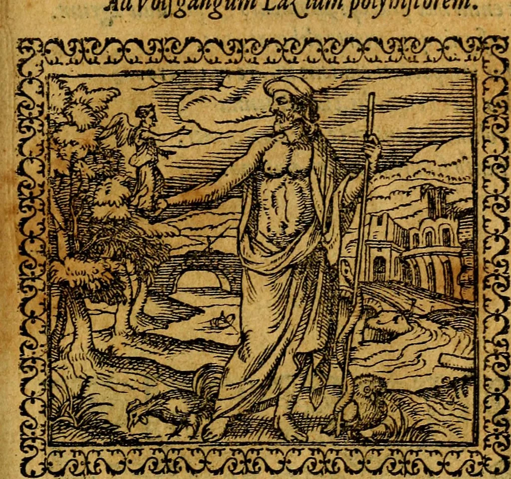 An illustration from Emblemata, et aliqvot nvmmi antiqvi operis, 1566, leaf 78