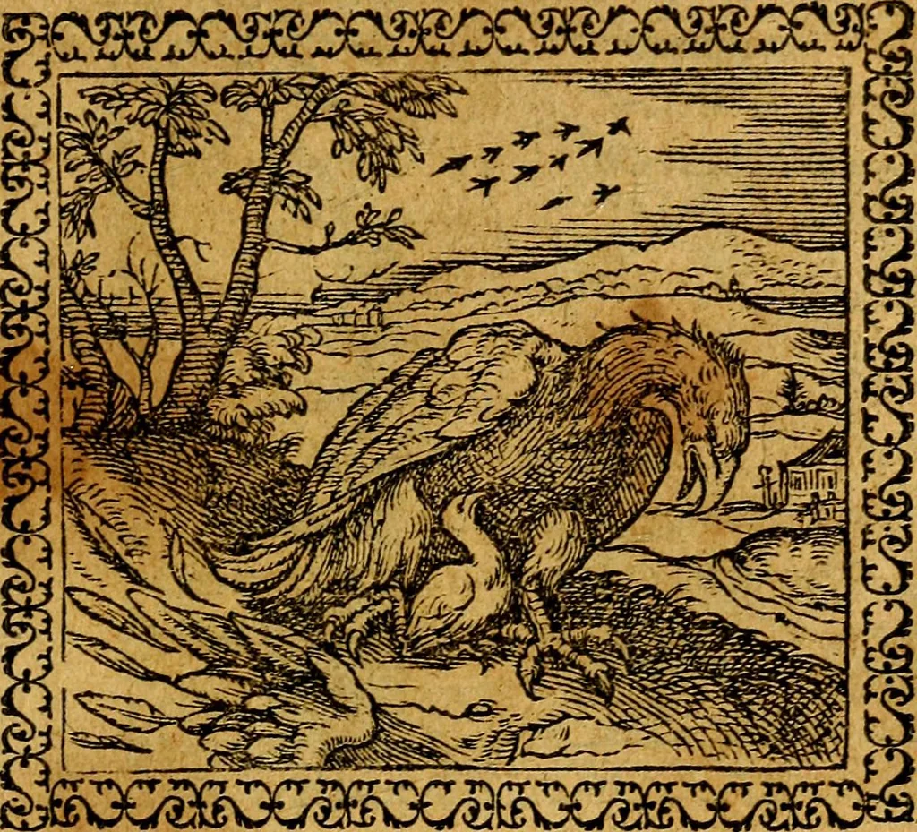 An illustration from Emblemata, et aliqvot nvmmi antiqvi operis, 1566, leaf 82