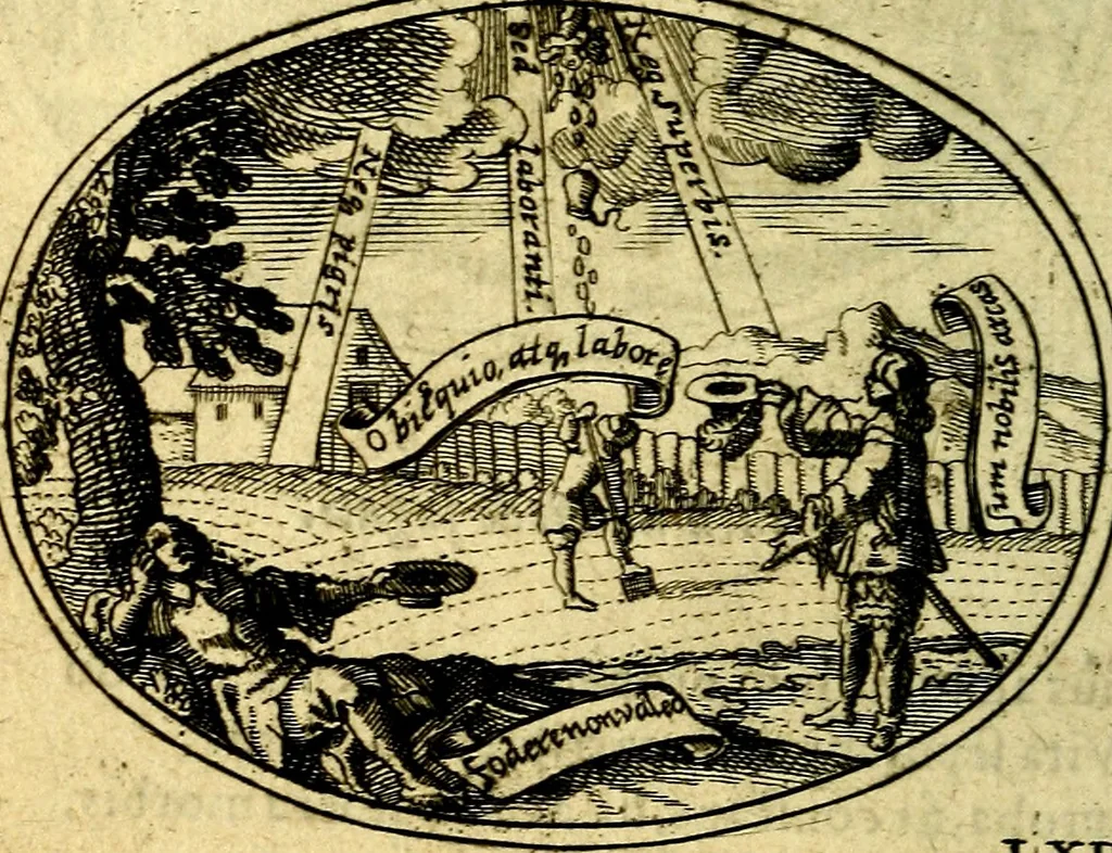 An illustration from Emblemata ethico-politica carmine explicata, 1661, leaf 103