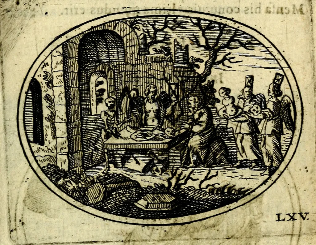 An illustration from Emblemata ethico-politica carmine explicata, 1661, leaf 108