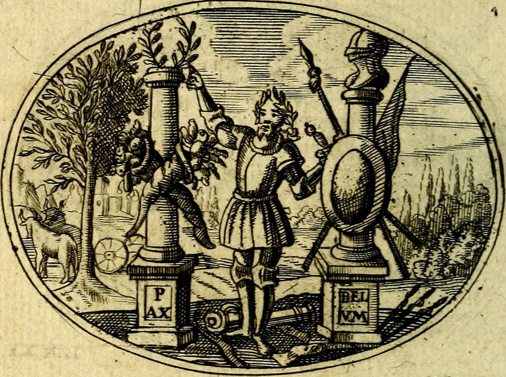 An illustration from Emblemata ethico-politica carmine explicata, 1661, leaf 117