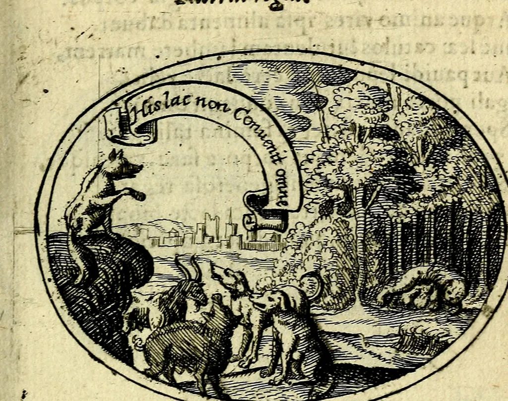 An illustration from Emblemata ethico-politica carmine explicata, 1661, leaf 120