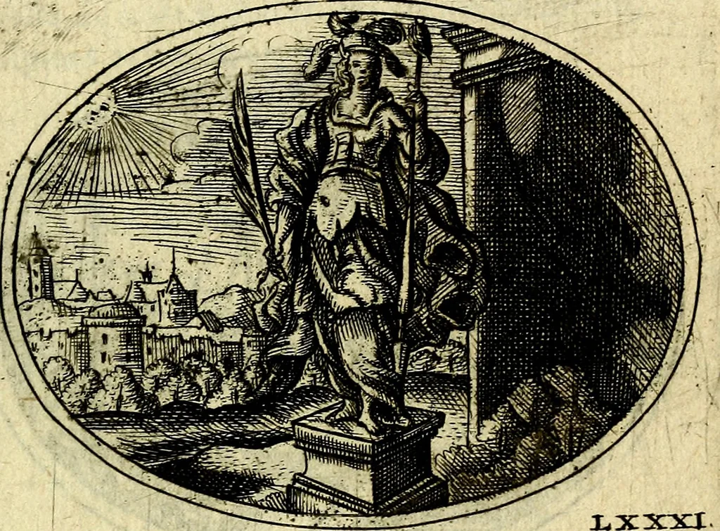 An illustration from Emblemata ethico-politica carmine explicata, 1661, leaf 132