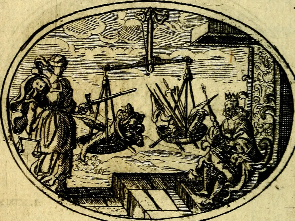 An illustration from Emblemata ethico-politica carmine explicata, 1661, leaf 133