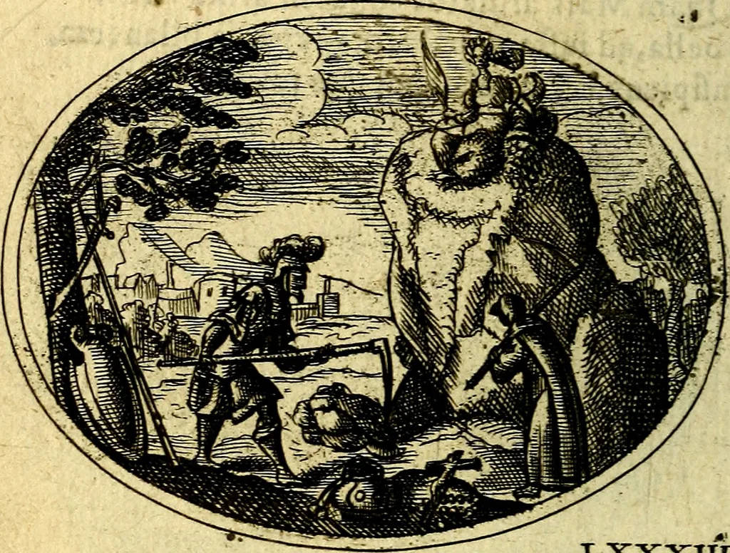 An illustration from Emblemata ethico-politica carmine explicata, 1661, leaf 135
