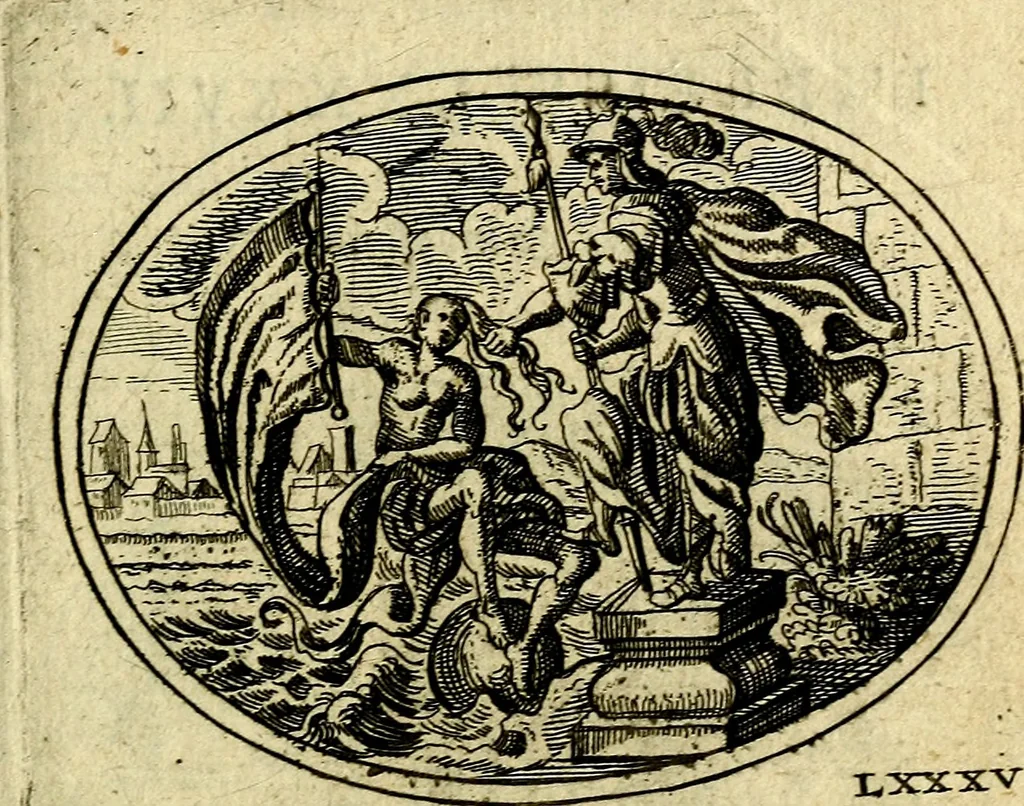 An illustration from Emblemata ethico-politica carmine explicata, 1661, leaf 140