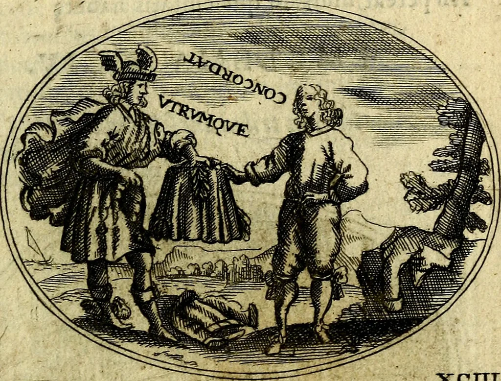 An illustration from Emblemata ethico-politica carmine explicata, 1661, leaf 152