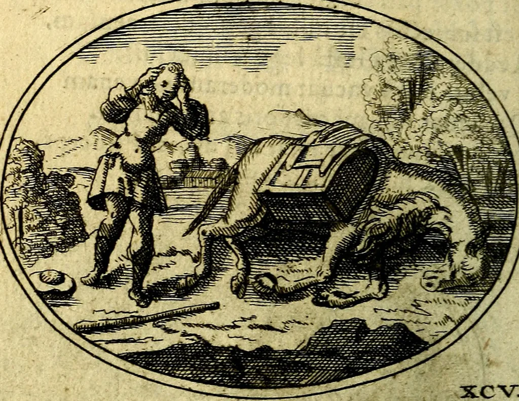An illustration from Emblemata ethico-politica carmine explicata, 1661, leaf 155