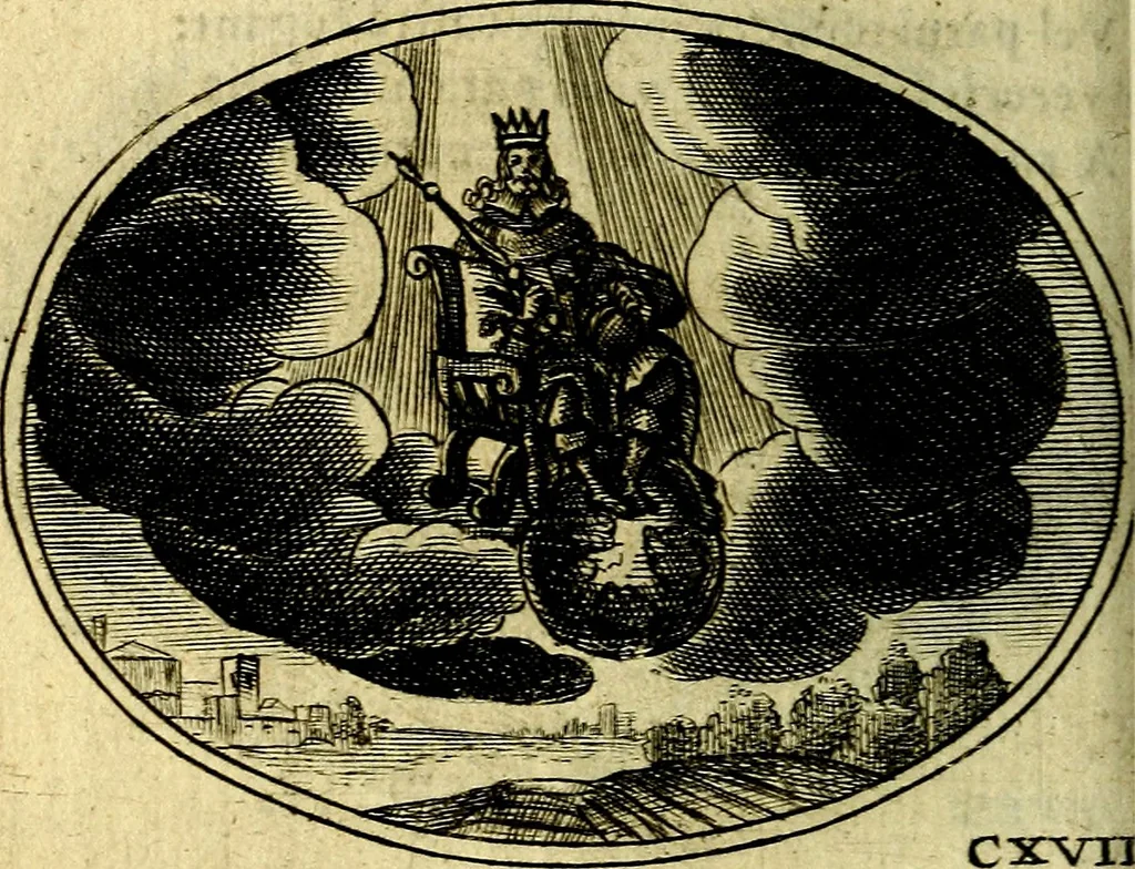 An illustration from Emblemata ethico-politica carmine explicata, 1661, leaf 195