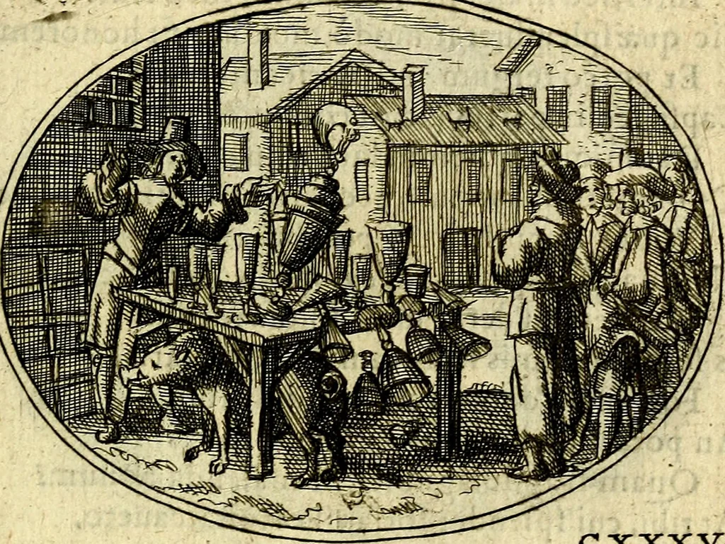 An illustration from Emblemata ethico-politica carmine explicata, 1661, leaf 228