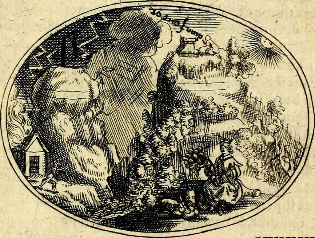 An illustration from Emblemata ethico-politica carmine explicata, 1661, leaf 236