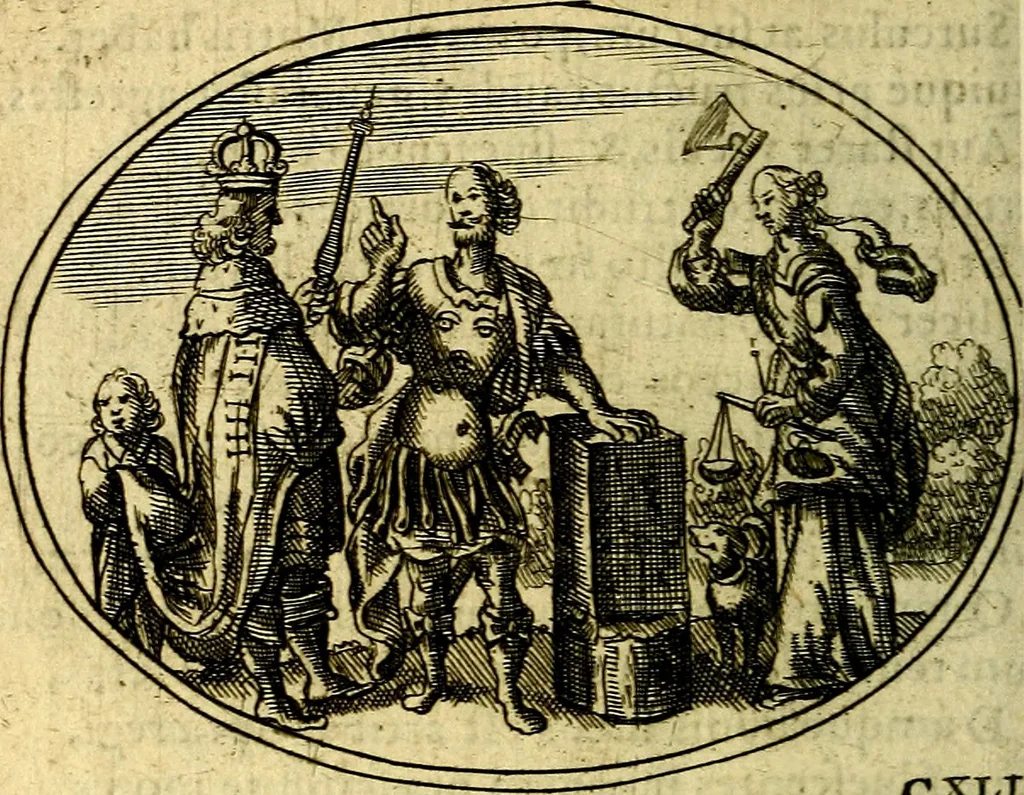 An illustration from Emblemata ethico-politica carmine explicata, 1661, leaf 241
