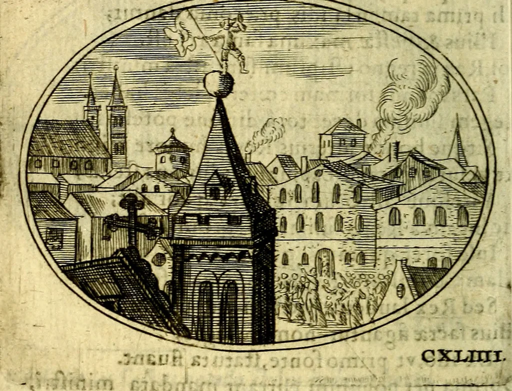An illustration from Emblemata ethico-politica carmine explicata, 1661, leaf 247