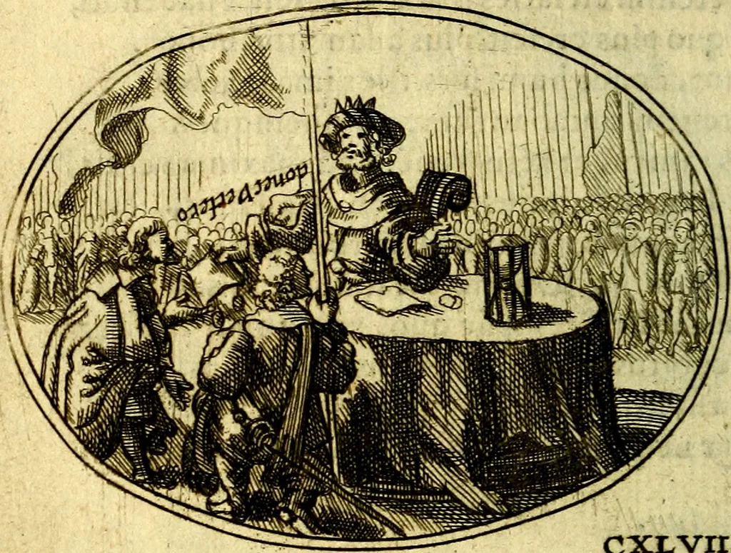 An illustration from Emblemata ethico-politica carmine explicata, 1661, leaf 255