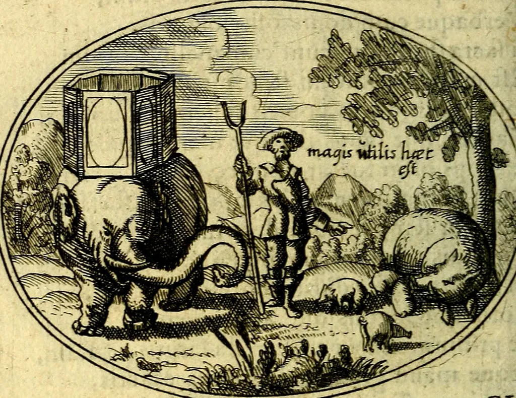 An illustration from Emblemata ethico-politica carmine explicata, 1661, leaf 263