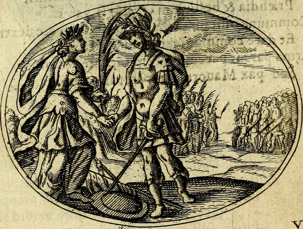 An illustration from Emblemata ethico-politica carmine explicata, 1661, leaf 32
