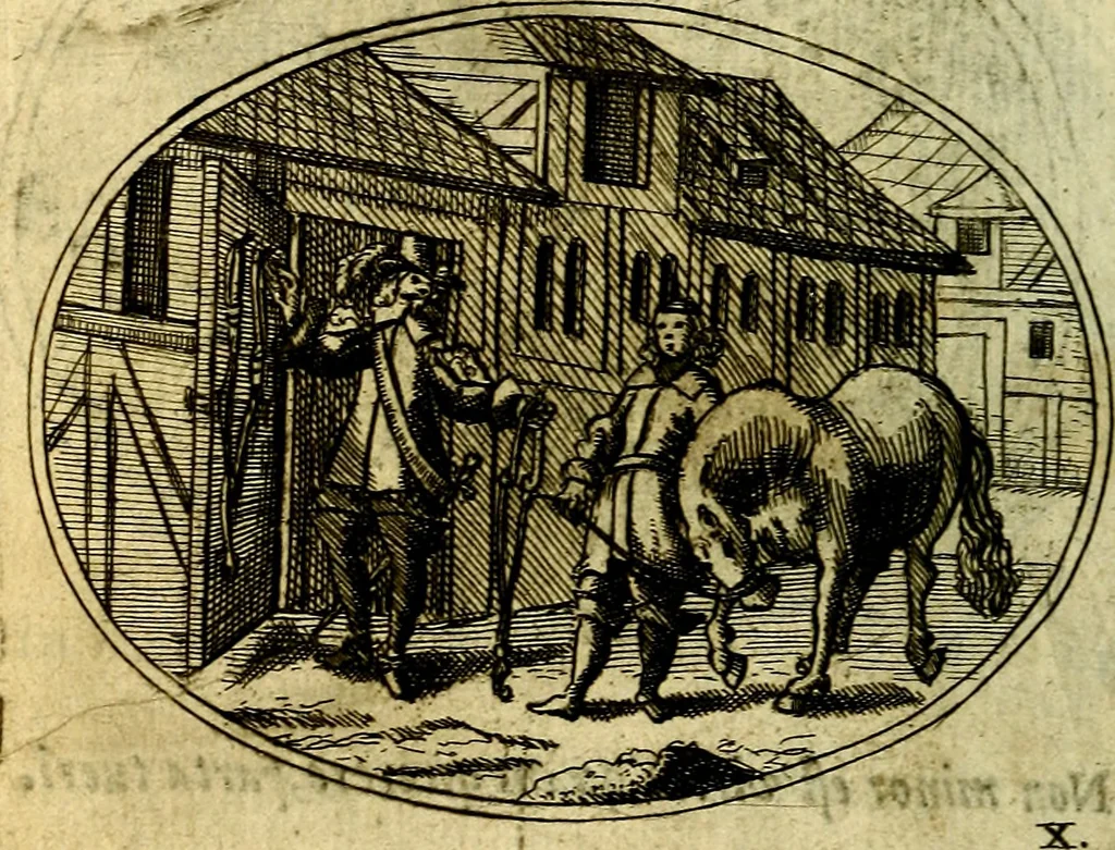 An illustration from Emblemata ethico-politica carmine explicata, 1661, leaf 39