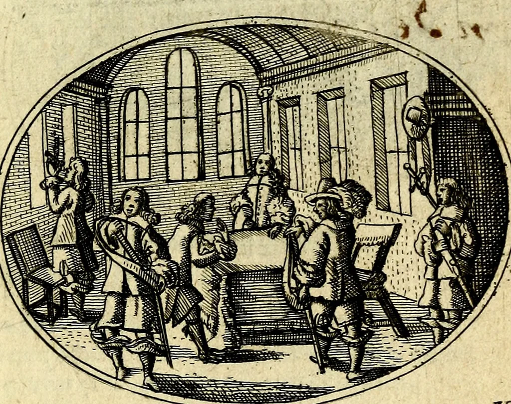 An illustration from Emblemata ethico-politica carmine explicata, 1661, leaf 40
