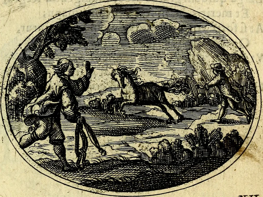 An illustration from Emblemata ethico-politica carmine explicata, 1661, leaf 42