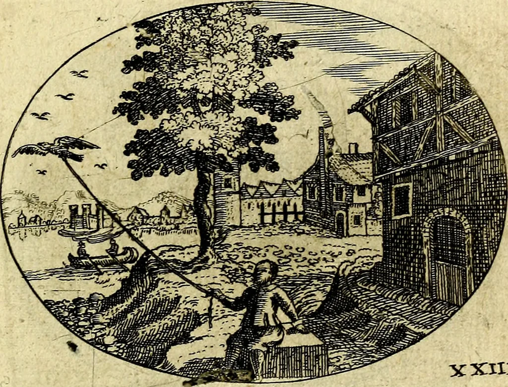 An illustration from Emblemata ethico-politica carmine explicata, 1661, leaf 54