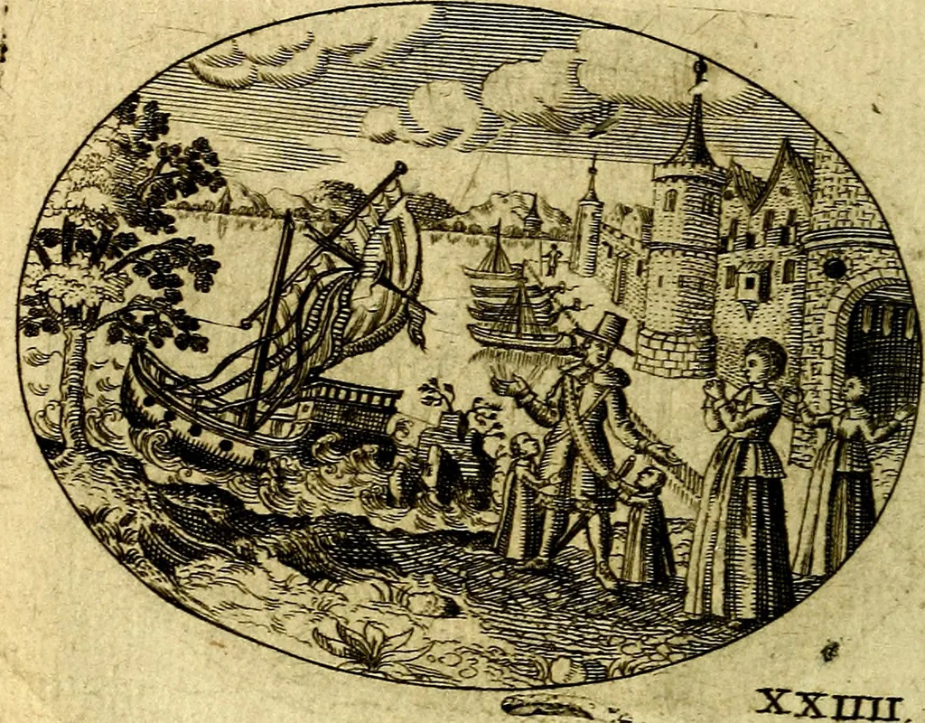 An illustration from Emblemata ethico-politica carmine explicata, 1661, leaf 55