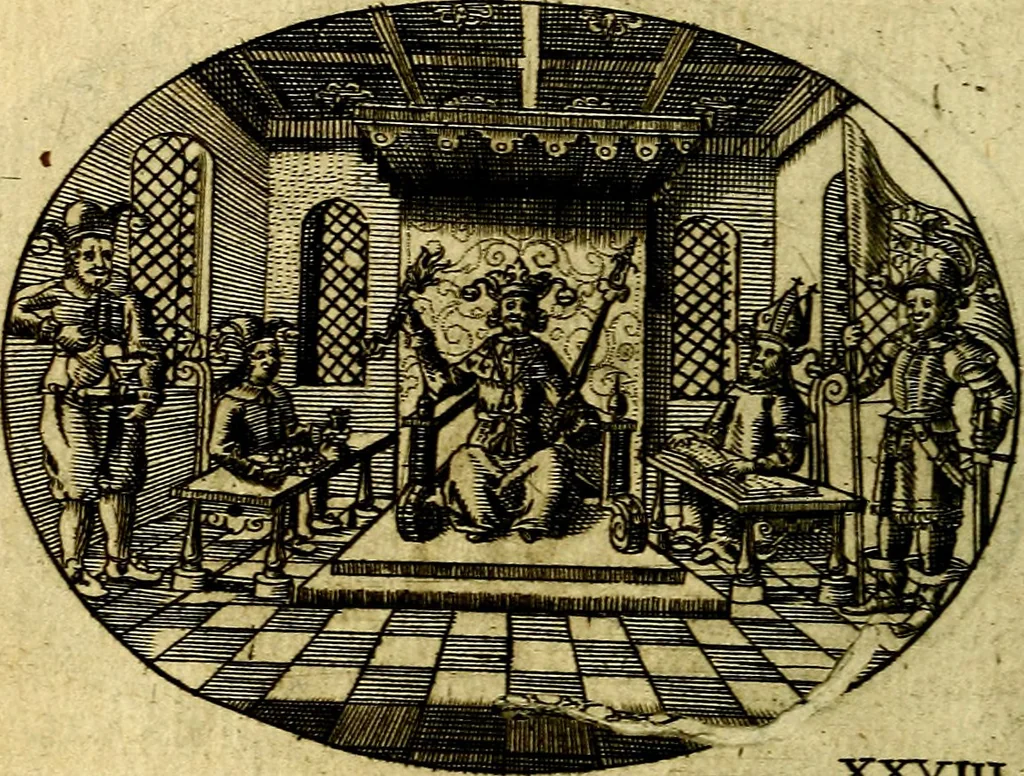 An illustration from Emblemata ethico-politica carmine explicata, 1661, leaf 59