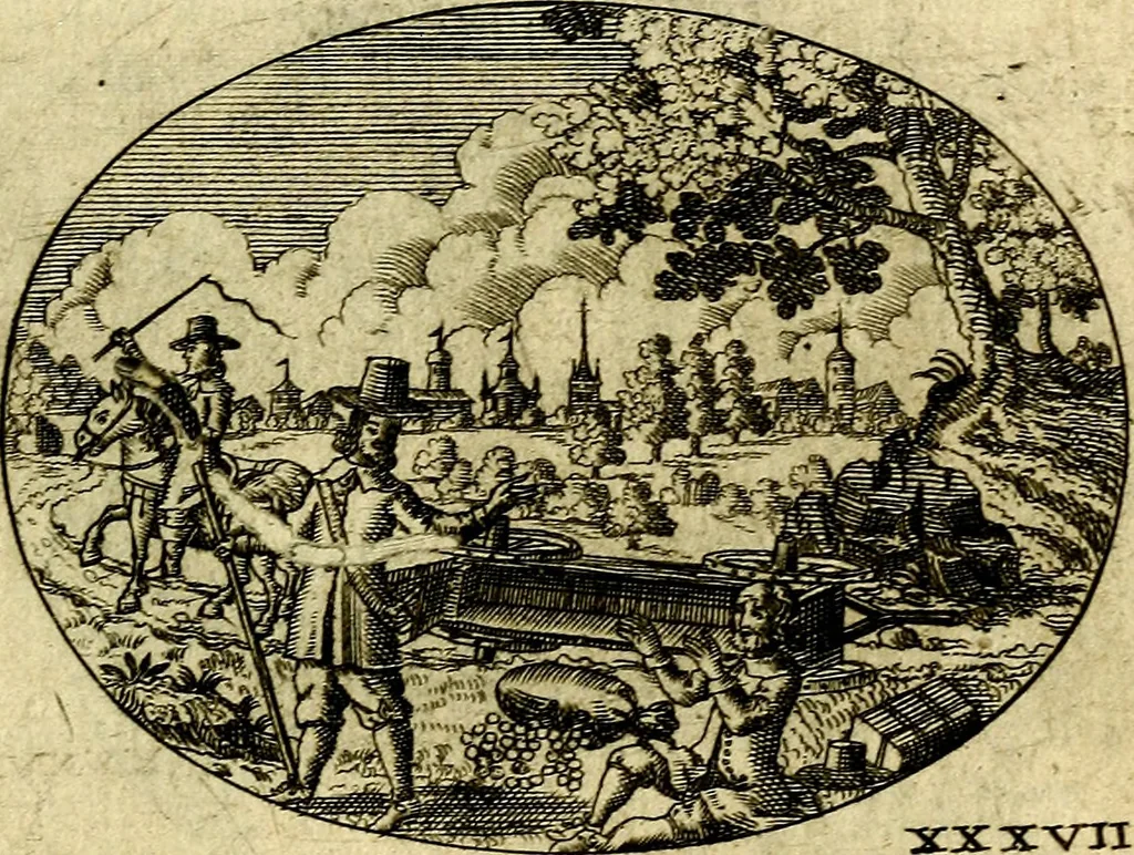 An illustration from Emblemata ethico-politica carmine explicata, 1661, leaf 68