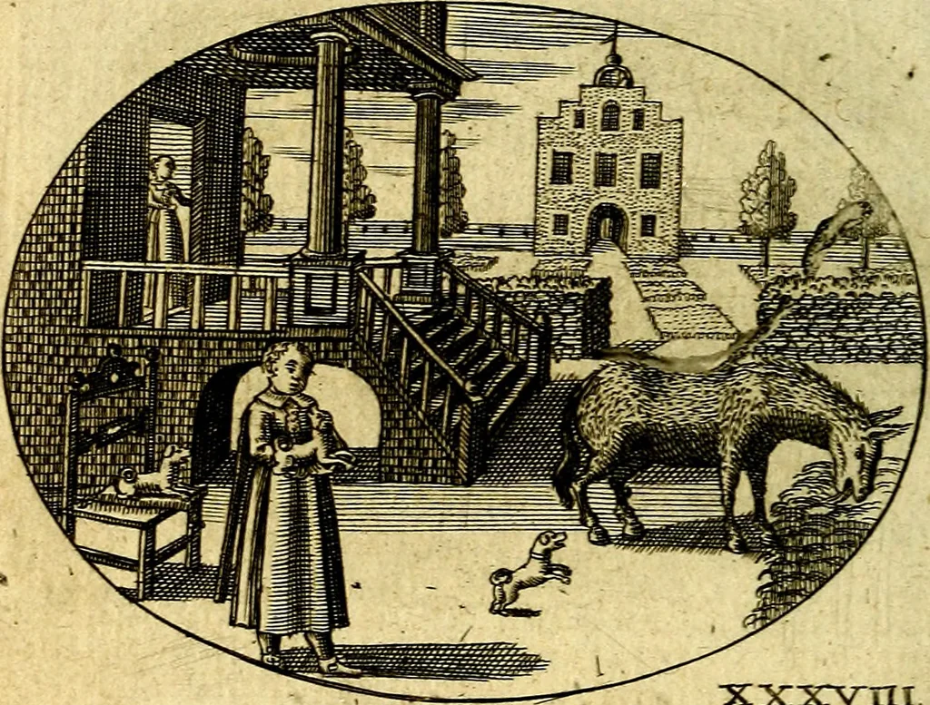 An illustration from Emblemata ethico-politica carmine explicata, 1661, leaf 69