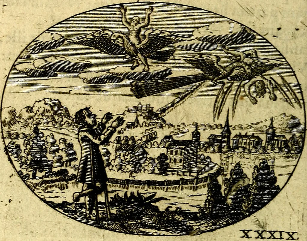 An illustration from Emblemata ethico-politica carmine explicata, 1661, leaf 71